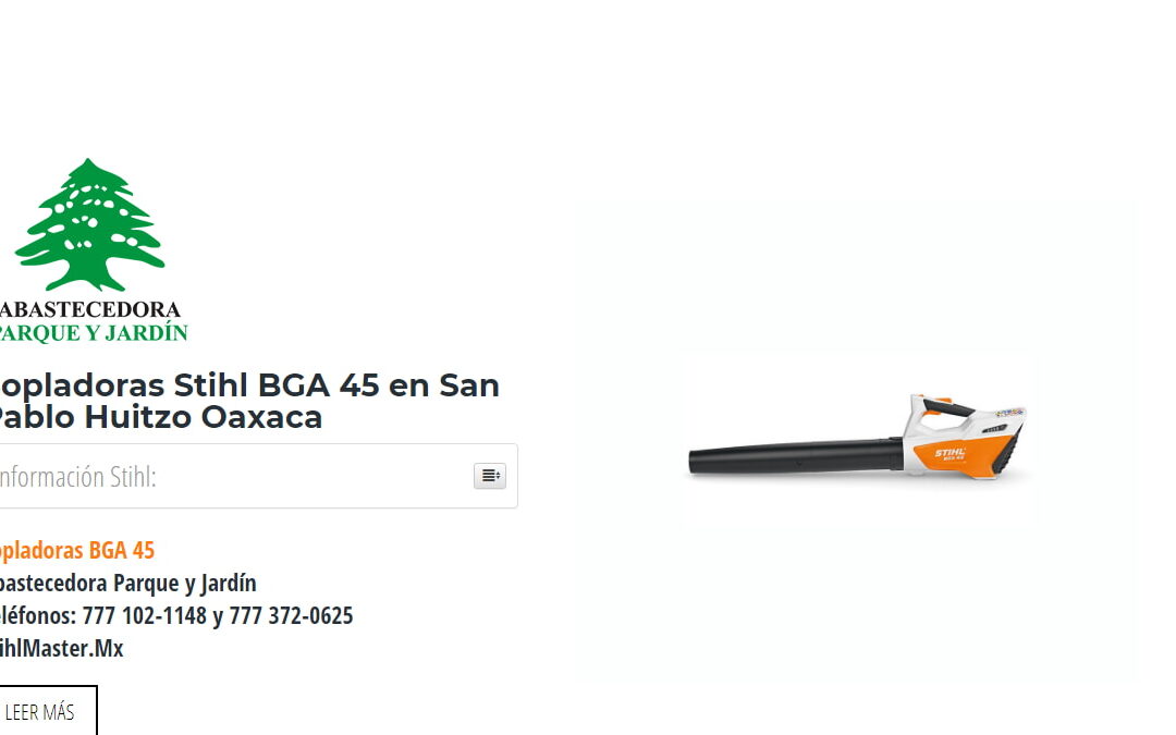 Sopladoras Stihl BGA 45 en San Pablo Huitzo Oaxaca