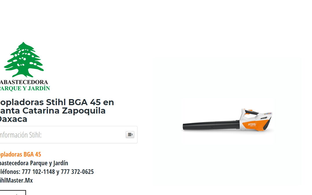 Sopladoras Stihl BGA 45 en Santa Catarina Zapoquila Oaxaca
