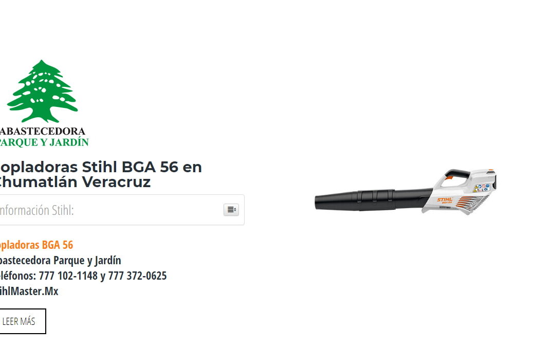 Sopladoras Stihl BGA 56 en Chumatlán Veracruz