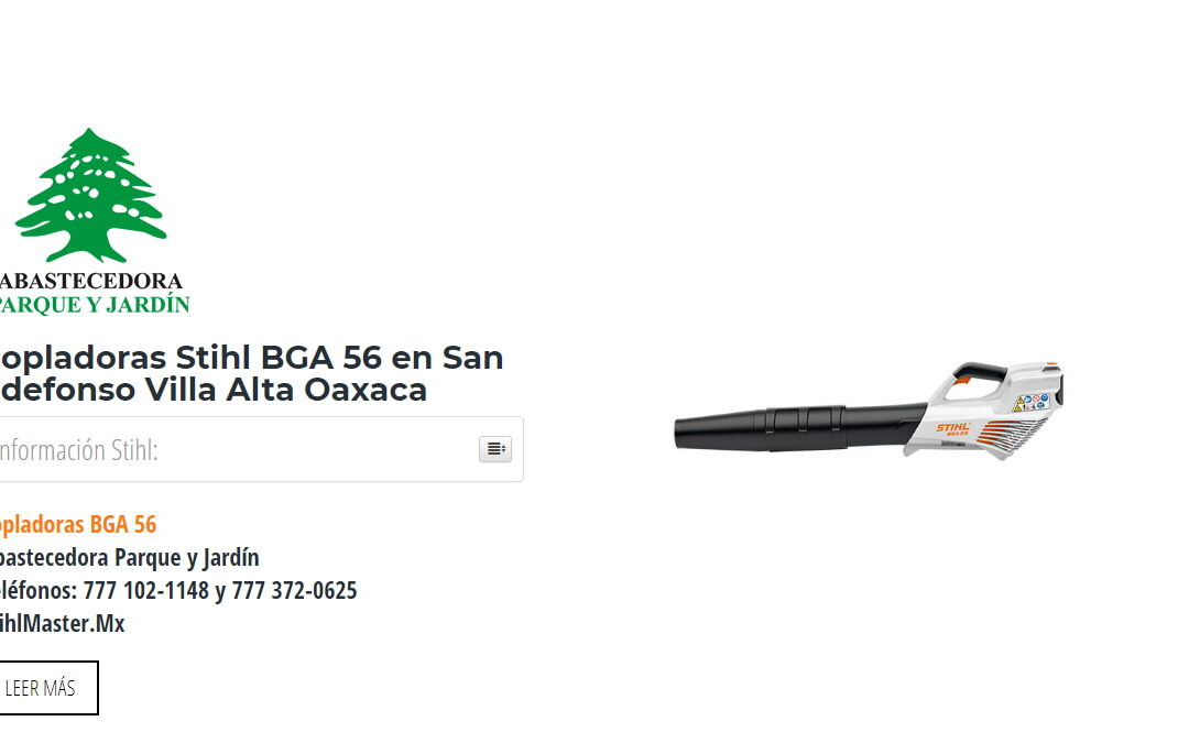 Sopladoras Stihl BGA 56 en San Ildefonso Villa Alta Oaxaca