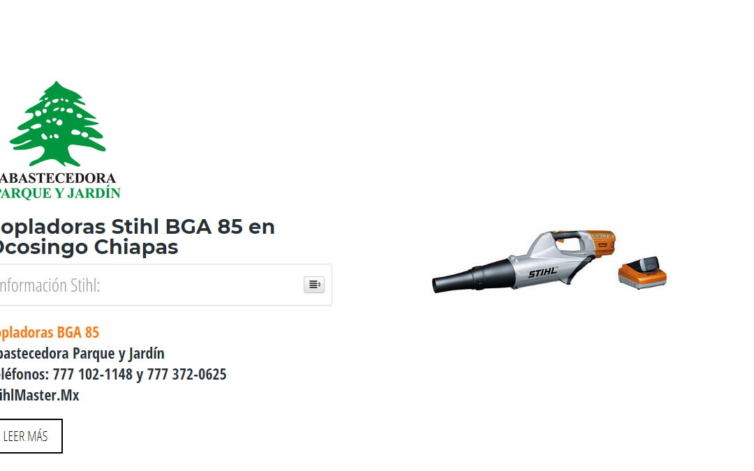 Sopladoras Stihl BGA 85 en Ocosingo Chiapas