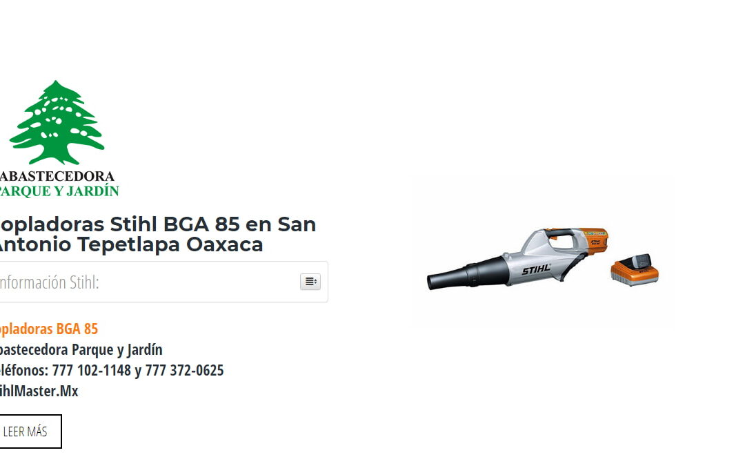 Sopladoras Stihl BGA 85 en San Antonio Tepetlapa Oaxaca