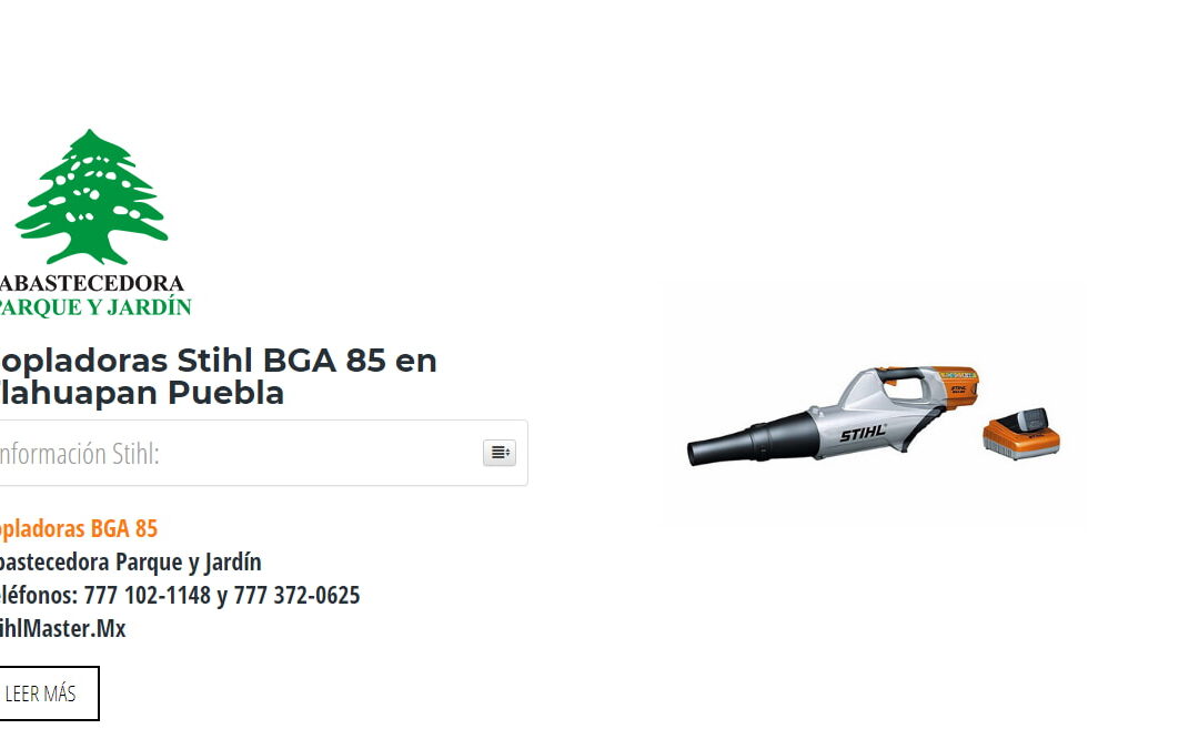 Sopladoras Stihl BGA 85 en Tlahuapan Puebla