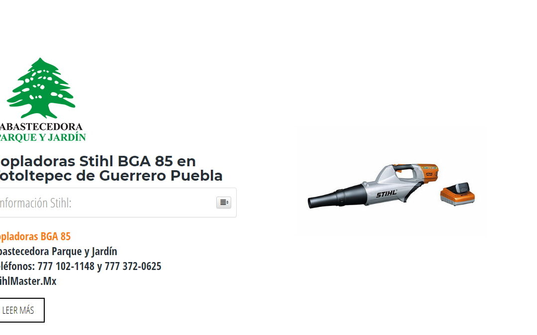 Sopladoras Stihl BGA 85 en Totoltepec de Guerrero Puebla
