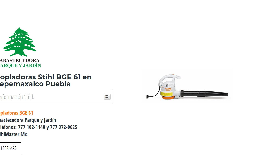 Sopladoras Stihl BGE 61 en Tepemaxalco Puebla