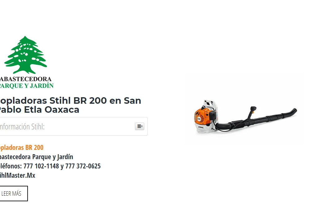 Sopladoras Stihl BR 200 en San Pablo Etla Oaxaca