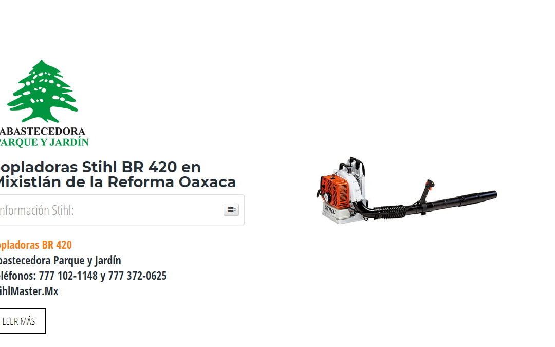 Sopladoras Stihl BR 420 en Mixistlán de la Reforma Oaxaca