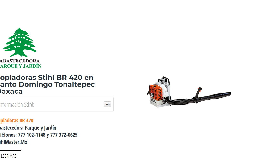 Sopladoras Stihl BR 420 en Santo Domingo Tonaltepec Oaxaca