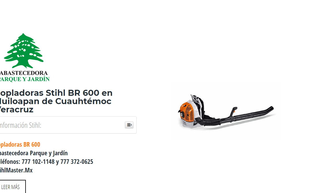 Sopladoras Stihl BR 600 en Huiloapan de Cuauhtémoc Veracruz