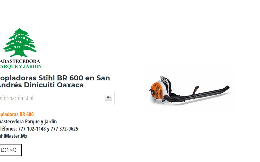 Sopladoras Stihl BR 600 en San Andrés Dinicuiti Oaxaca