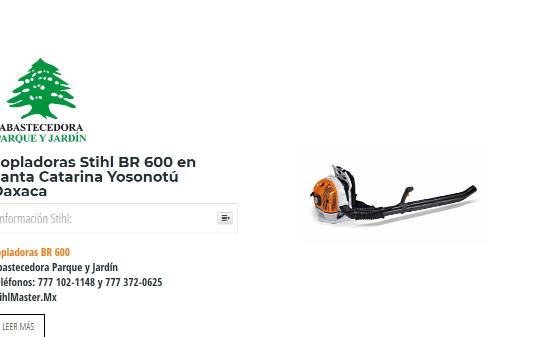 Sopladoras Stihl BR 600 en Santa Catarina Yosonotú Oaxaca