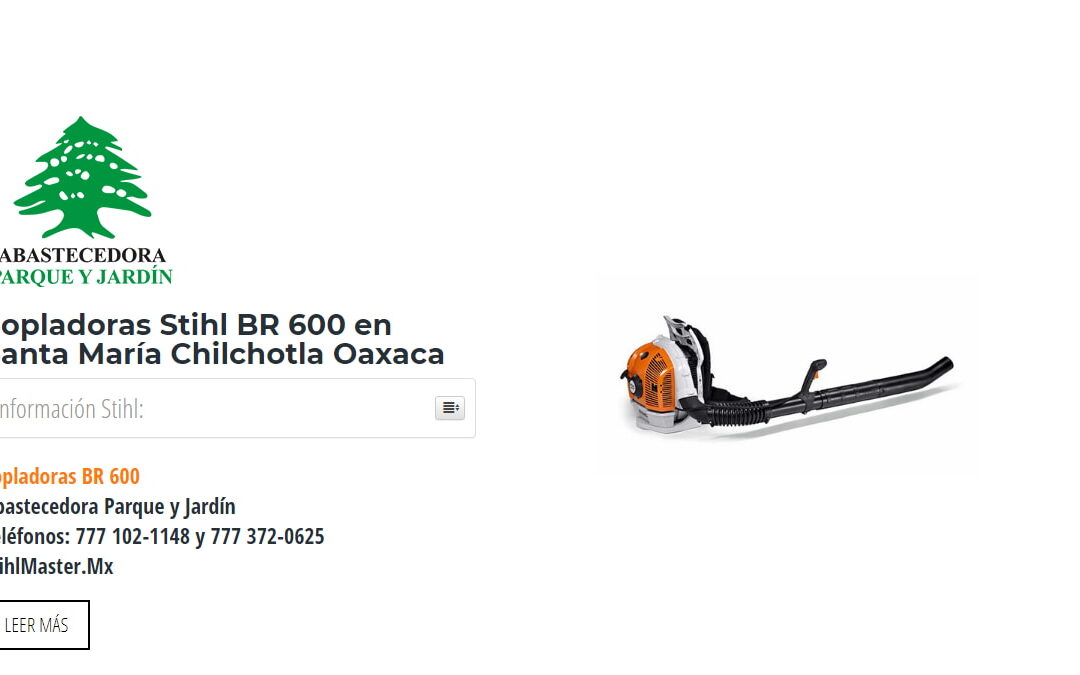 Sopladoras Stihl BR 600 en Santa María Chilchotla Oaxaca