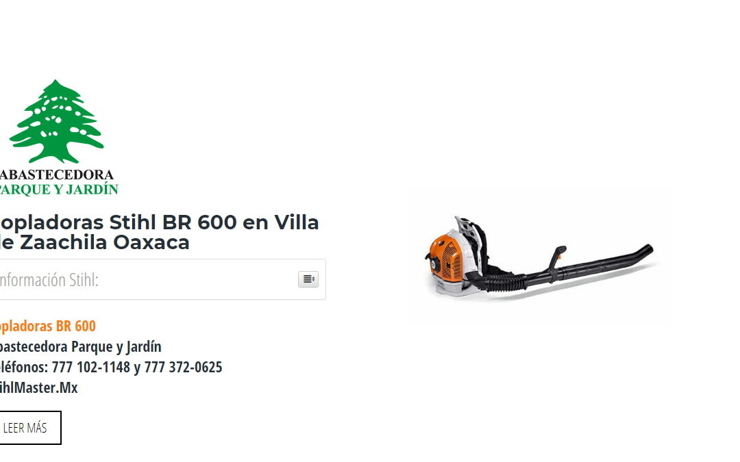 Sopladoras Stihl BR 600 en Villa de Zaachila Oaxaca