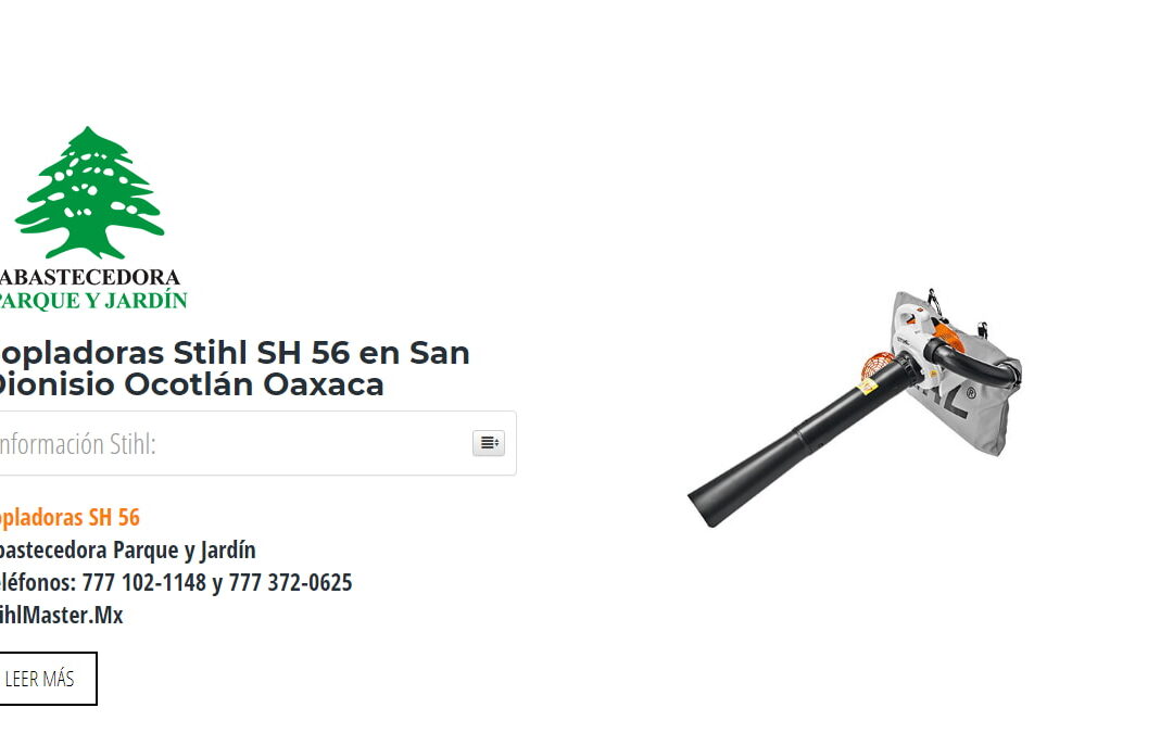 Sopladoras Stihl SH 56 en San Dionisio Ocotlán Oaxaca