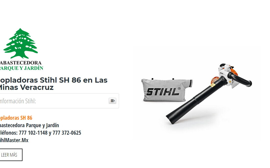 Sopladoras Stihl SH 86 en Las Minas Veracruz