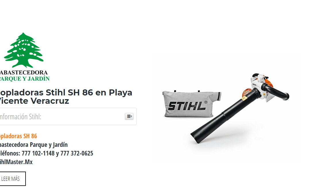 Sopladoras Stihl SH 86 en Playa Vicente Veracruz
