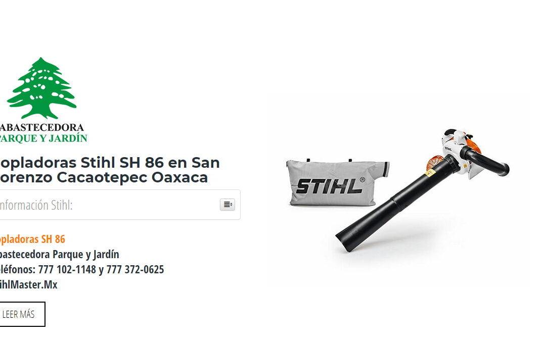 Sopladoras Stihl SH 86 en San Lorenzo Cacaotepec Oaxaca
