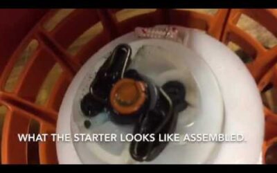 Stihl starter parts assembly pull cord install for blower.