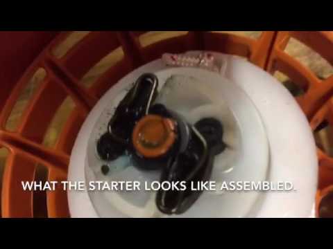 Stihl starter parts assembly pull cord install for blower.