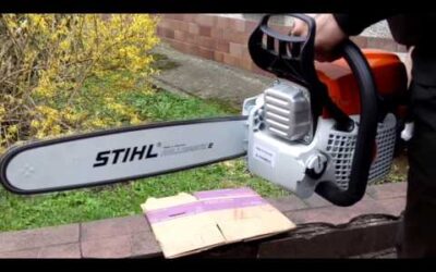 Chainsaw Stihl MS 311 first start and test