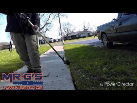 Some edging with the Stihl fs 56 rc