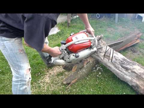 Cold Stihl Contra 1106 av starting