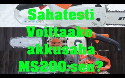 Blog 20 Sahatesti – voittaako akkusaha Stihl MSA220 vanhan kuninkaan MS200:sen?