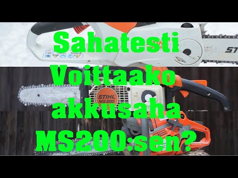 Sahatesti – voittaako akkusaha Stihl MSA220 vanhan kuninkaan MS200:sen?