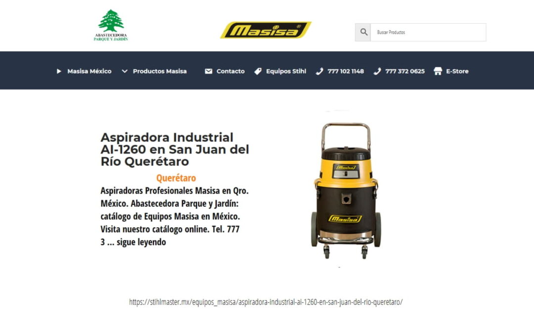 Aspiradora Industrial AI-1260 en San Juan del Río Querétaro