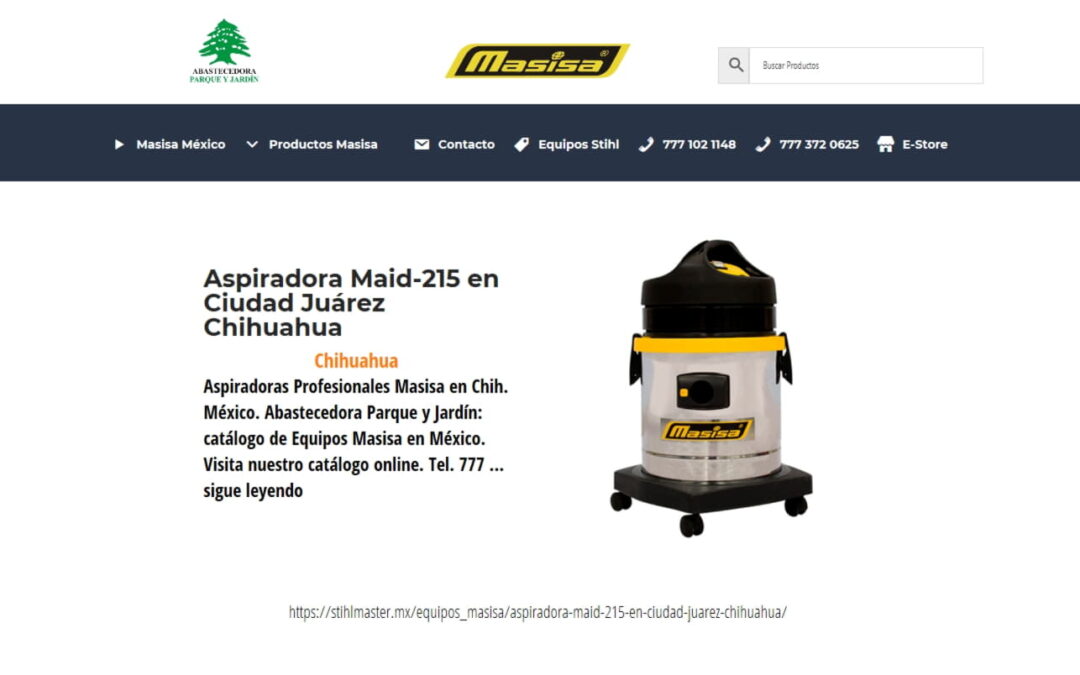 Aspiradora Maid-215 en Ciudad Juárez Chihuahua