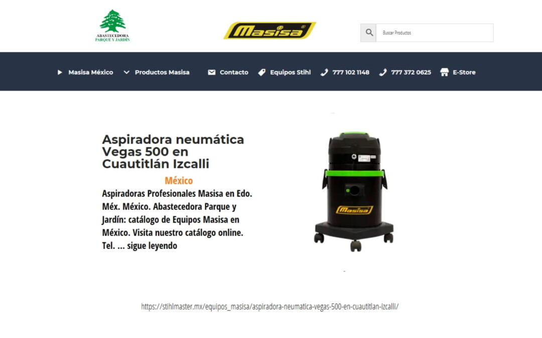 Aspiradora neumática Vegas 500 en Cuautitlán Izcalli