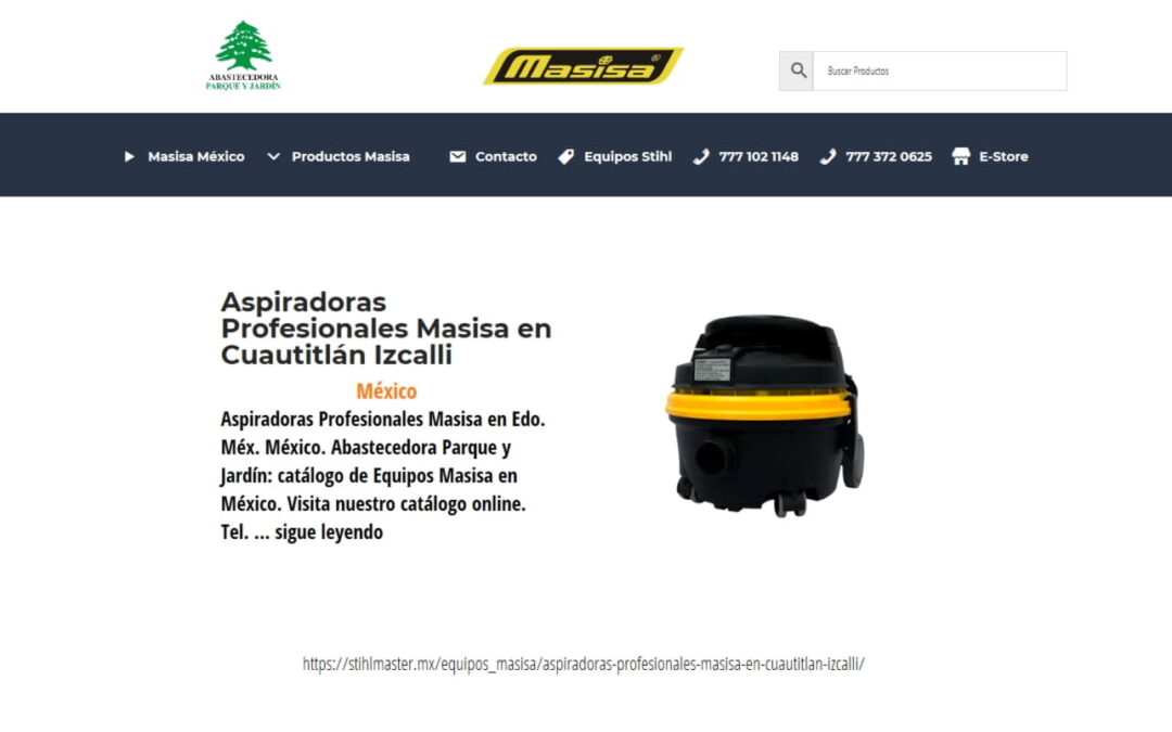 Aspiradoras Profesionales Masisa en Cuautitlán Izcalli