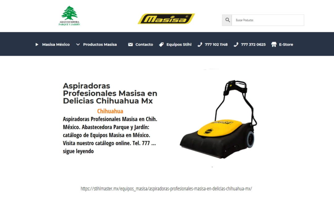 Aspiradoras Profesionales Masisa en Delicias Chihuahua Mx