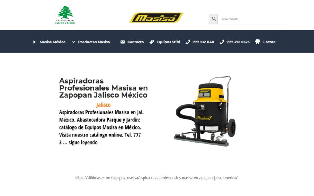 Aspiradoras Profesionales Masisa en Zapopan Jalisco México