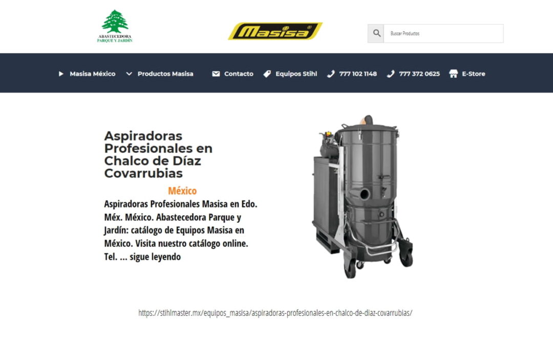 Aspiradoras Profesionales en Chalco de Díaz Covarrubias