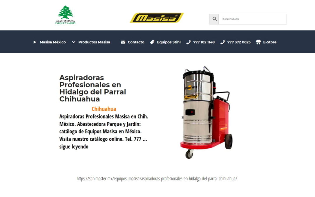 Aspiradoras Profesionales en Hidalgo del Parral Chihuahua