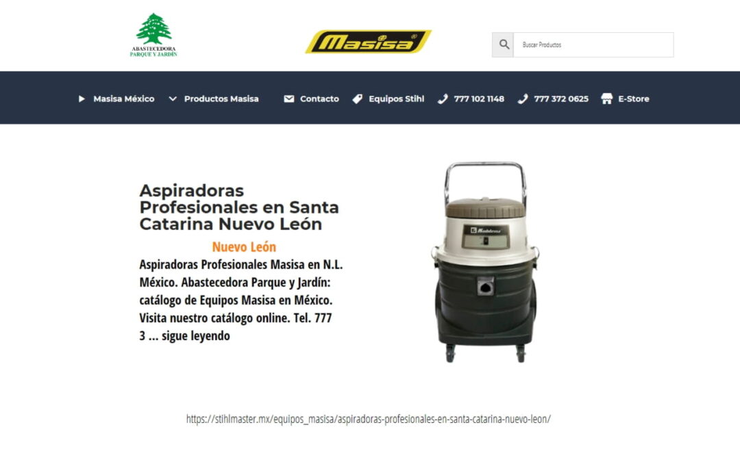 Aspiradoras Profesionales en Santa Catarina Nuevo León