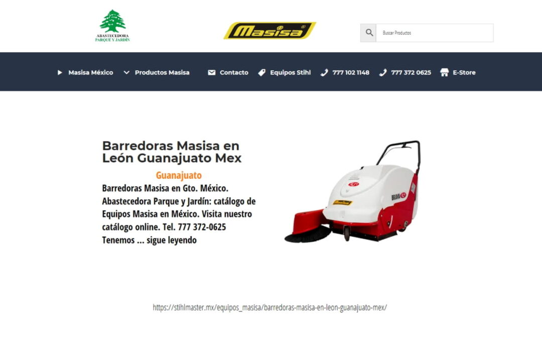 Barredoras Masisa en León Guanajuato Mex