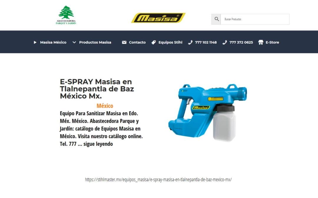 E-SPRAY Masisa en Tlalnepantla de Baz México Mx.