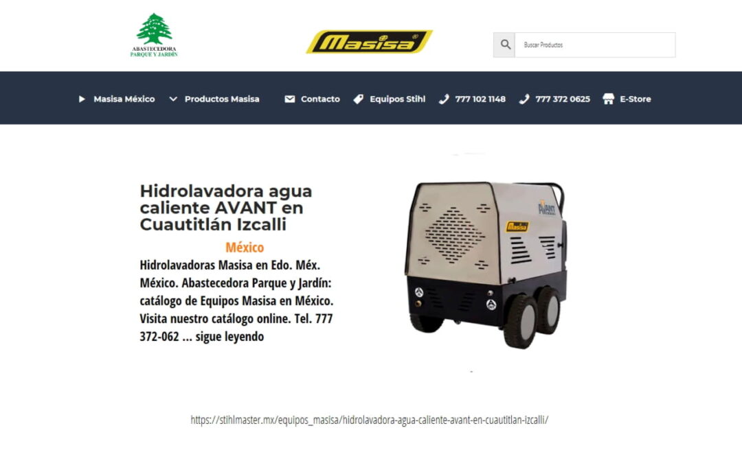 Hidrolavadora agua caliente AVANT en Cuautitlán Izcalli