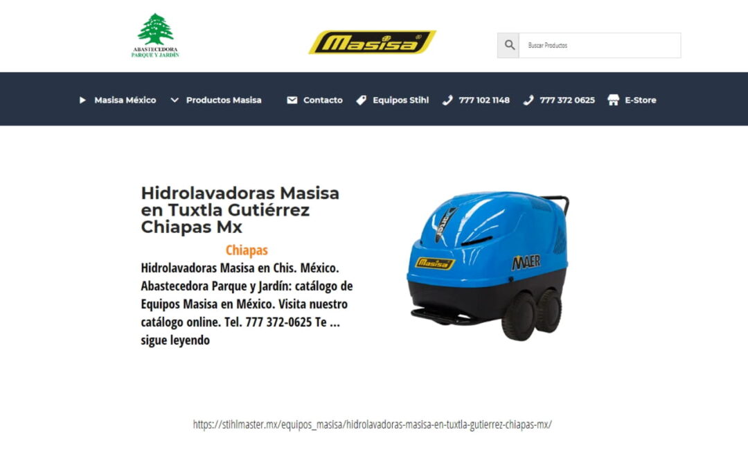Hidrolavadoras Masisa en Tuxtla Gutiérrez Chiapas Mx