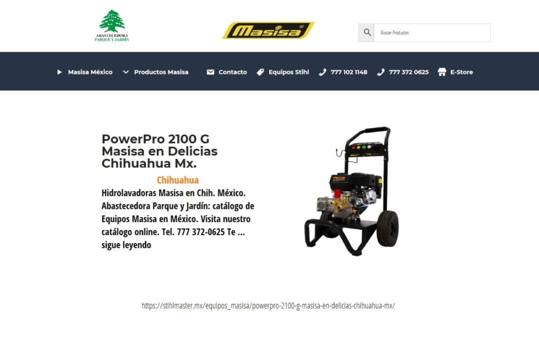 PowerPro 2100 G Masisa en Delicias Chihuahua Mx.