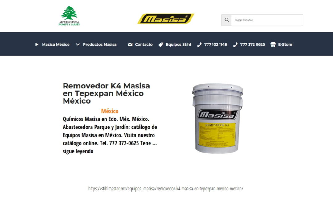 Removedor K4 Masisa en Tepexpan México México