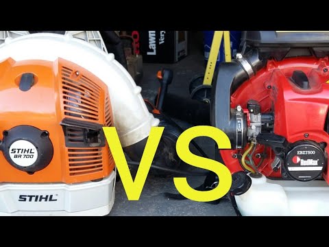 Blower talk☆Redmax ebz7500☆stihl br700☆backpack blower reviews☆leaf cleanup