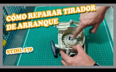 CÓMO CAMBIAR, REPARAR TIRADOR O CUERDA DE ARRANQUE DE MOTOR, (Stihl 170)