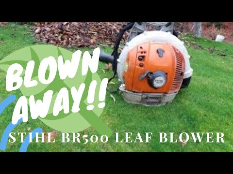 DEEP leaves on WET grass vs Stihl BR500 Backpack Blower #toolreview