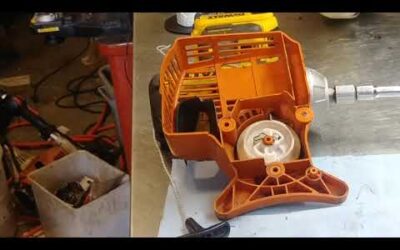 RDMJ.Como reparar una cuerda cortada.En un fs38 stihl.