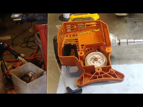 RDMJ.Como reparar una cuerda cortada.En un fs38 stihl.