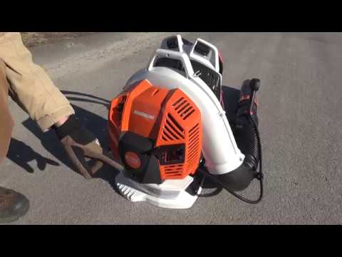 STIHL BR 800 C MAGNUM Backpack Blower with Side Start! In Action!